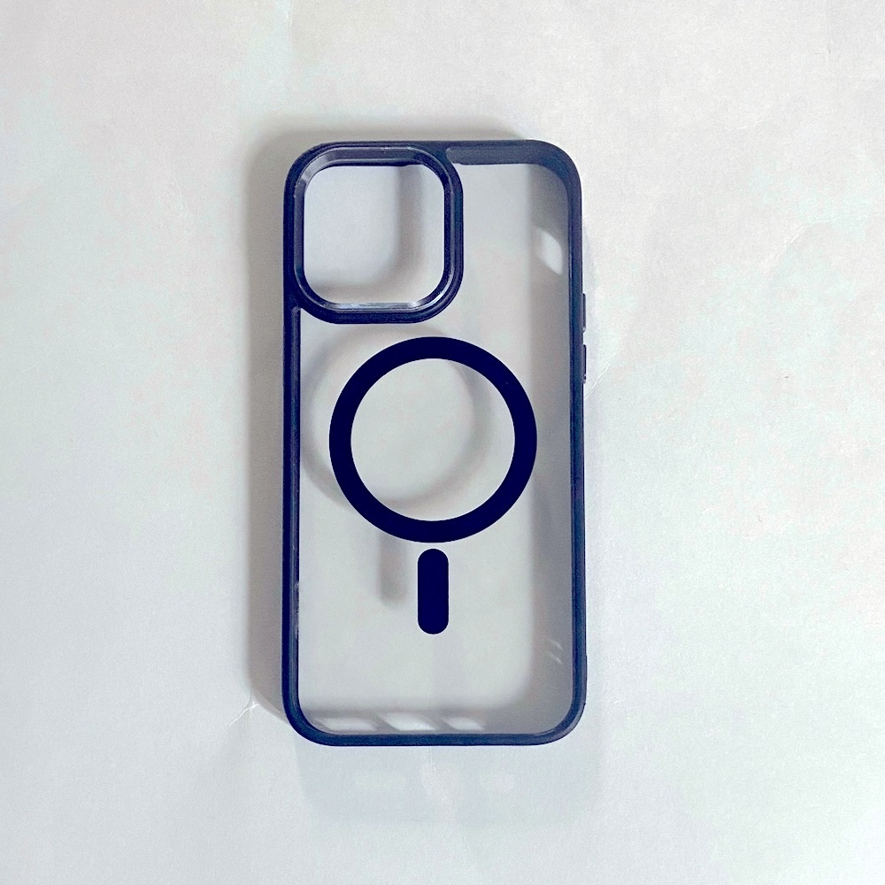 15 Pro Max Black Phone Case with MagSafe Compatibility